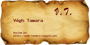 Végh Tamara névjegykártya