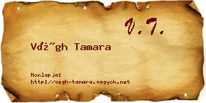 Végh Tamara névjegykártya